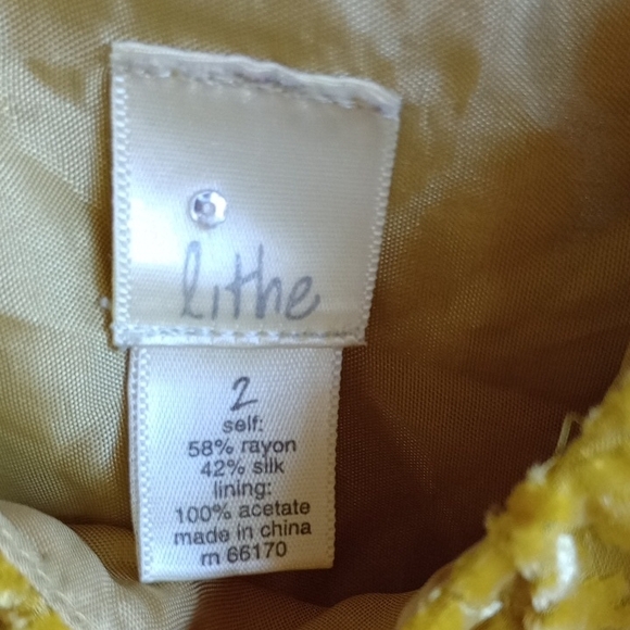 Antropologe Mustard Lace Mini Dress - Picture 2 of 16